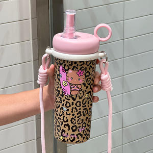 Gobelet isotherme portable de haute esthétique pour le campus, séparation thé-eau, tasse à boire directe, incassable et durable, gobelet isotherme pour femmes - Product Image 5