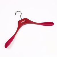 Cintre en bois antidérapant à épaule, noir, marron, pour vêtements, Logo de Haute Couture, magasin