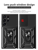 Funda con soporte magnético para Huawei P60 P40LITE Pura 70 60Pro Ultra P50 Y9A Y8 Y7 Nova 9 13 Y72 Y91, funda protectora para cámara deslizante