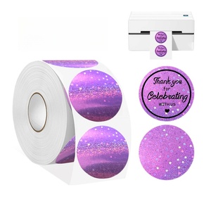 สติกเกอร์กระดาษความร้อนลายโฮโลแกรมสีม่วงลายท้องฟ้าเต็มดาว แบบกำหนดเองสำหรับติดบรรจุภัณฑ์สินค้า ลดราคาพิเศษ - Product Image 5