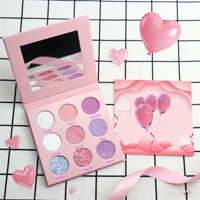 Palette d'ombres à paupières scintillantes imperméables DIY en gros, marque privée, paillettes pressées sèches, finition mate foncée, différentes couleurs, nouveauté