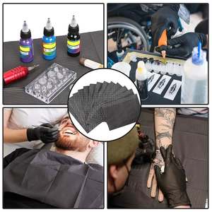 Almohadillas Desechables Negras para Tatuajes, Impermeables, Servilletas Dentales para Pacientes, Baberos, Manteles de Papel, Toallitas, Accesorios para Tatuajes - Product Image 5
