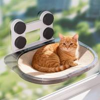 Hamac pour chat à fixer sur fenêtre, structure d'escalade transparente pour chat, lit suspendu à ventouses, fournitures pour animaux de compagnie