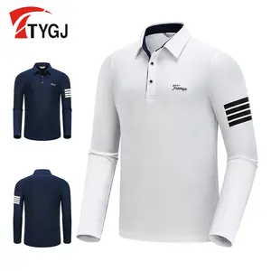 TTYGJ Golf Men's T-shirt quantidade mínima 30 peças logotipo personalizado (T105)