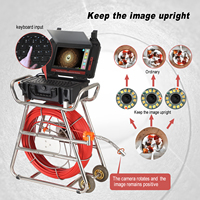 Endoscope de canalisation de vidange à écran tactile de 10.1 pouces 16GB DVR enregistrement vidéo, caméra d'inspection de tuyau d'égout de câble de 20M à 150M 7mm