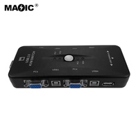 Nouvel arrivage d'autres appareils Audio domestiques 4 Ports USB 2.0 VGA séparateur imprimante souris clavier USB KVM VGA commutateur