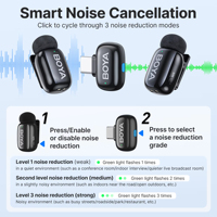 BOYA Mini micro à pince compact diffusion en direct enregistrement Audio vidéo Mini Microphone Lavalier sans fil micro-cravate pour Smartphones