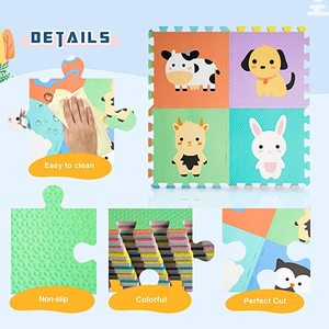 <span class=keywords><strong>Alfombra</strong></span> de juegos suave para niños pequeños, tapete de actividades, puzle - Product Image 5