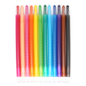 Facile da <span class=keywords><strong>disegnare</strong></span> <span class=keywords><strong>pastelli</strong></span> a forma di pastello <span class=keywords><strong>per</strong></span> bambini 12 colori in plastica <span class=keywords><strong>per</strong></span> il corpo <span class=keywords><strong>pastelli</strong></span> a cera Custom Twistable con logo stampato - Product Image 2