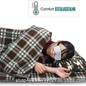 Forro de saco de dormir de lana Woqi de 75 pulgadas, tamaño completo, con cremallera superior, estilo sobre, para adultos, material de poliéster. - Product Image 3