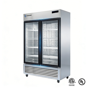 Réfrigérateurs commerciaux à compresseur monotempérature ETL, vitrine <span class=keywords><strong>2</strong></span> <span class=keywords><strong>portes</strong></span> en acier inoxydable, porte battante pour vin et boissons - Product Image 1