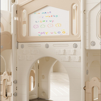 Ensemble d'aire de jeux intérieure pour enfants avec petit toboggan en plastique et balançoire pour la maternelle ou la salle de jeux pour bébés