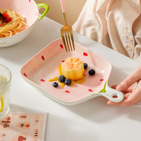 Jolies coupelles à soupe en céramique sous glaçure de haute qualité avec poignée, compatibles micro-ondes, pour mariage, avec logo personnalisé, ensemble de vaisselle
