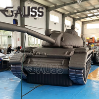 Modèle de char blindé gonflable T75 de haute qualité, char d'entraînement radar gonflable portable pour la décoration d'événements