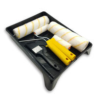 Ensemble de pinceaux pour peinture murale, rouleau à peinture de 9 pouces, pinceau de 2 pouces avec plateau