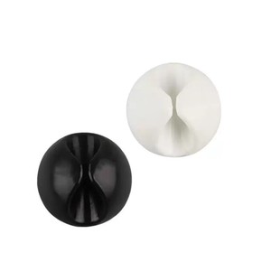 Organizador de Cables Circular con Clip, de Plástico, con un Solo Orificio, para Cables de Datos, Carga de Teléfono, Auriculares, para Oficina, Mesita de Noche, Montaje en Pared - Product Image 1