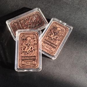 Barra Rectangular de Cobre Puro 999 de 1 Onza con Nuevo Diseño en Relieve, Edición Limitada, Troquelada, Artículo Coleccionable de Arte Metálico - Product Image 3