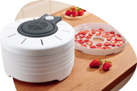 Déshydrateur alimentaire électrique BAIYI 250W pour la maison, 5 plateaux de séchage réglables, 4 réglages de hauteur, commande mécanique, chauffage en cycle de 360°