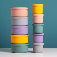 Am Azon Vente à Chaud Conteneur en Silicone de Qualité Alimentaire pour Conservation des Aliments Frais Boîte à Lunch Portable Bento pour Micro-ondes et Congélateur