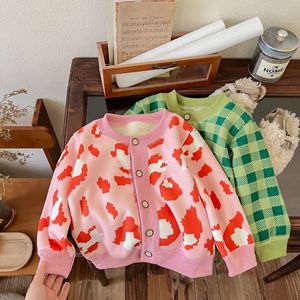 Suéteres para <span class=keywords><strong>niñas</strong></span> 2025 Otoño Invierno nueva chaqueta de punto para niños y <span class=keywords><strong>niñas</strong></span> cárdigan cálido para Bebés Ropa exterior gruesa - Product Image 3