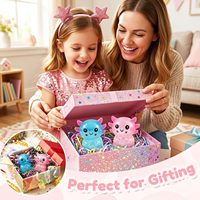 Jouets Squishies Axolotls Scintillants, Balles Anti-Stress Extensibles, Jouets Sensoriels Souples à Presser pour Enfants et Adultes, en Matériau EVA, Mignons pour Pâques