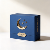 Boîte cadeau rigide personnalisée avec couvercle et base, accessoires en métal avec plaque nominative pour l'emballage de parfums et de bijoux, vente en gros, haute qualité