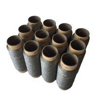 Hilo hilado eléctricamente conductor de fibra de acero inoxidable 316L, hilo de coser conductor de Metal para resistencia a altas temperaturas