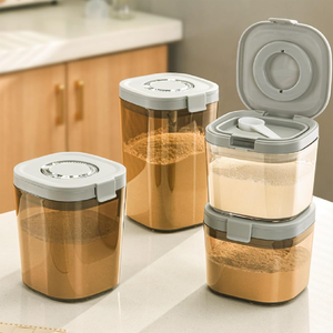 Récipient de stockage alimentaire hermétique avec cuillère, sans BPA, boîte scellée empilable, pot de conservation pour aliments secs, sucre, farine, grains de café - Product Image 6