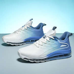 Zapatos de Skateboarding con Amortiguación de Aire para Hombre, Suela de Goma Absorbente de Impactos, Parte Superior de Malla Tejida Transpirable para Entrenamiento Deportivo Informal - Product Image 3