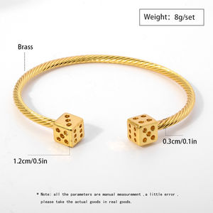 อัญมณีสไตล์ไนจีเรีย2022ผู้หญิงสร้อยข้อมือชุบทอง14K พร้อมหินเพทายกำหนดขนาดได้เองขายส่ง - Product Image 2