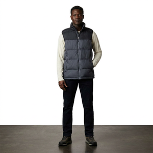 High Quality Winter Fashion <b>Men's</b> <b>Warm</b> Puffer <b>Jacket</b> Comfortable Cold Resistant Stand Collar Zipper Closure Contrast Color Front - Product Image 1