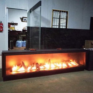 Foyer intérieur électrique à gaz avec télécommande intelligente de 72 pouces, gaz naturel liquéfié chauffé en acier, utilisation pour hôtel domestique, prise américaine - Product Image 1