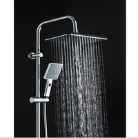Colonne de douche de pluie murale en acier inoxydable, mélangeur d'eau chaude multifonction, ensemble de colonnes de douche de pluie
