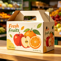 Premium op maat gemaakte recyclebare golfkartonnen fruit- en groenteverzenddozen met magnetische sluiting, ventilatieontwerp en UV-print, geëmbossed.
