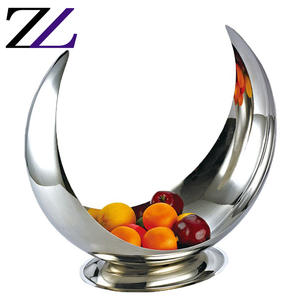 Petit <span class=keywords><strong>plateau</strong></span> de service alimentaire, 1 pièce, cuisine arabe, miroir argent, salade de fruits, aliments, service nichon, assiette de buffet - Product Image 4