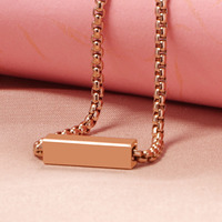 Collier en acier inoxydable personnalisé pour homme et femme, gravure laser, acier inoxydable noir, or, argent, réglable, bijoux de couple