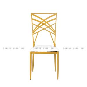 Venta al por mayor apilamiento de oro de metal evento camaleón Hotel recepción silla boda - Product Image 3