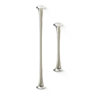 ISILINE Poignée de tirage en laiton massif nickelé poli PVD 106/170mm & 96/160mm CTC pour tiroirs de cuisine, armoires et quincaillerie de meubles