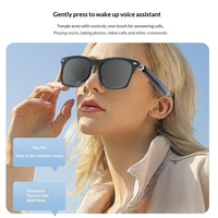 Lunettes Audio Intelligentes Bluetooth 6.0 à Oreille Ouverte, Casque Sans Fil pour Musique et Appels, Lunettes de Soleil Vocales, Recharge Magnétique, Autonomie 4-5H