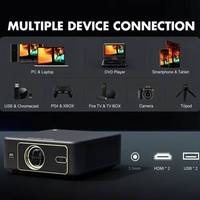 Projecteur vidéo home cinéma Funphenix M7 PRO 1400ANSI FHD 1080P compatible 4K, 3 Go de RAM, 64 Go de stockage, Android 14 OS, 1400 lumens
