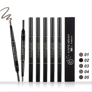 Handaiyan Wenkbrauwpotlood Met Borstel 5 Kleur Double Ended Microblading Waterdicht Blijvende Fijne Schets Brow Tattoo Pen Make