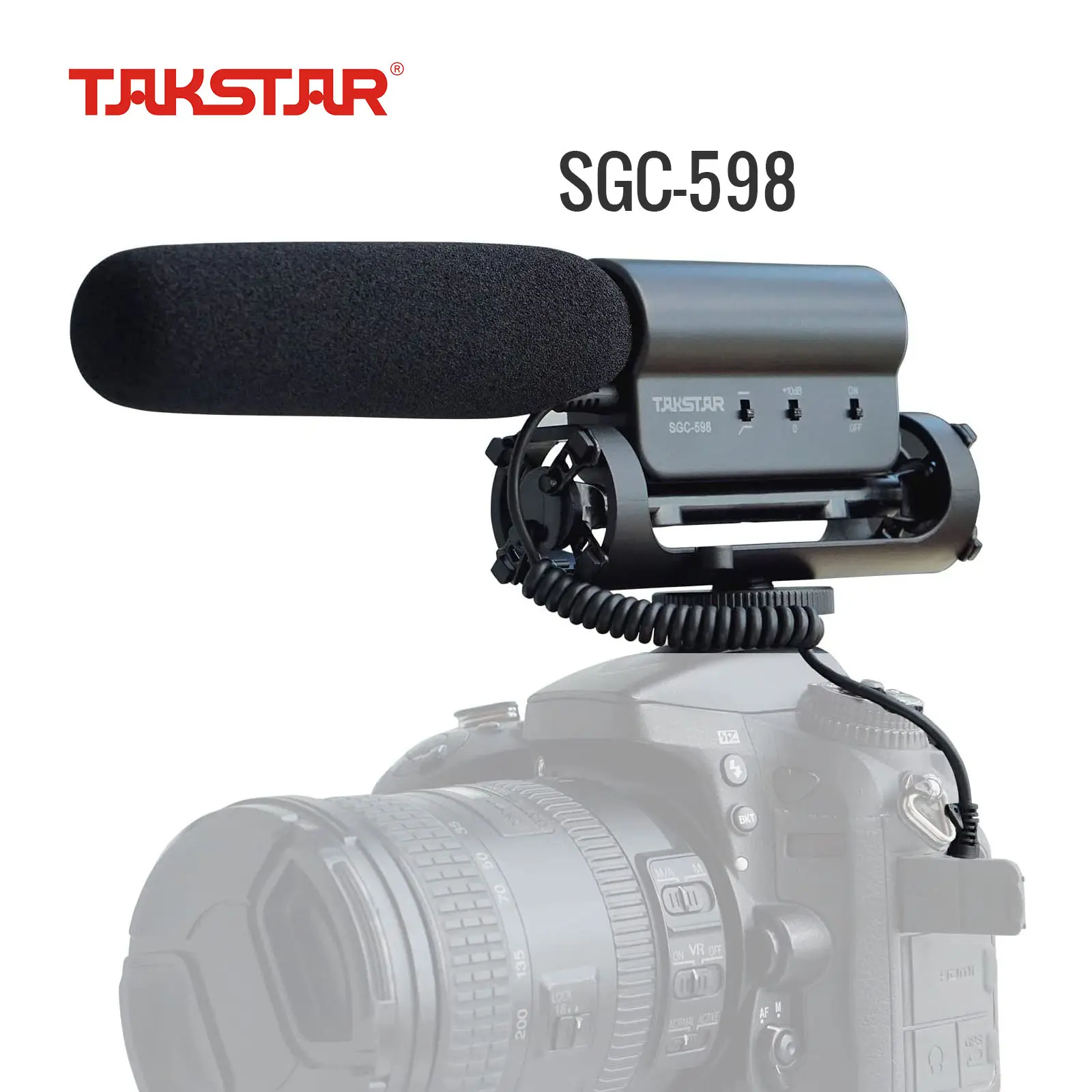 TAKSTAR SGC-598 फोटोग्राफी साक्षात्कार यूनिवर्सल शॉटगन कैमरा MIC कैमरे माइक्रोफोन के लिए Nikon कैनन DSLR कैमरा की जरूरत है 3.5mm इंटरफ़ेस