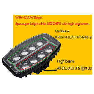 10 "Super brillante 120W LED luz de trabajo punto alto/bajo haz 24V lámpara de posición de doble Color luz de conducción Led para camión todoterreno - Product Image 4
