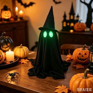 Adorno de Fantasma de Halloween al por Mayor con Ojos Iluminados, Mini Figura de Escritorio, Decoración para el Hogar, Suministros para Fiestas - Product Image 6