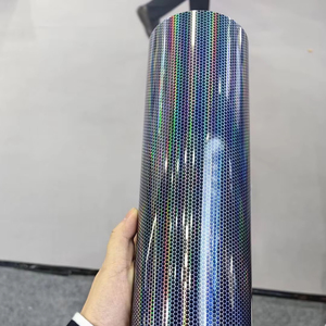 30CM * 10M motocicleta coche láser panal faros lámpara de luz trasera <span class=keywords><strong>vinilo</strong></span> envoltura automóvil <span class=keywords><strong>faro</strong></span> película impermeable autoadhesivo - Product Image 1