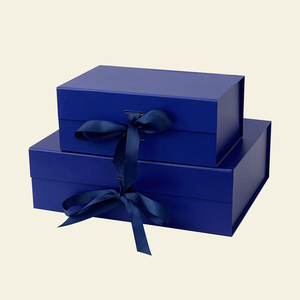 OEM Custom Black Ribbon Magnetic Foldable Paper Gift <b>Box</b> High End Packaging for Garment Shoes Cosmetic Gift Set - Product Image 4