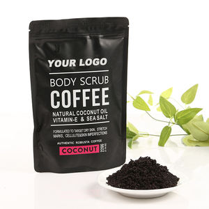 Mascarilla facial blanqueadora corporal, máscara de café orgánico, sal marina, exfoliante natural, café arábigo con colágeno - Product Image 1