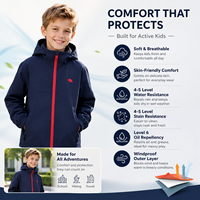 Jaket Softshell Anak Grosir Kustom, Tiga Lapisan Proteksi, Tahan Air, Tahan Angin, Awet, Untuk Aktivitas Luar Ruangan & Sekolah, MOQ Rendah, OEM