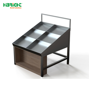 Highbright Durable Wooden Vegetable Display Rack with <b>Plastic</b> <b>Crates</b> for Supermarket & Grocery Stores - Product Image 3