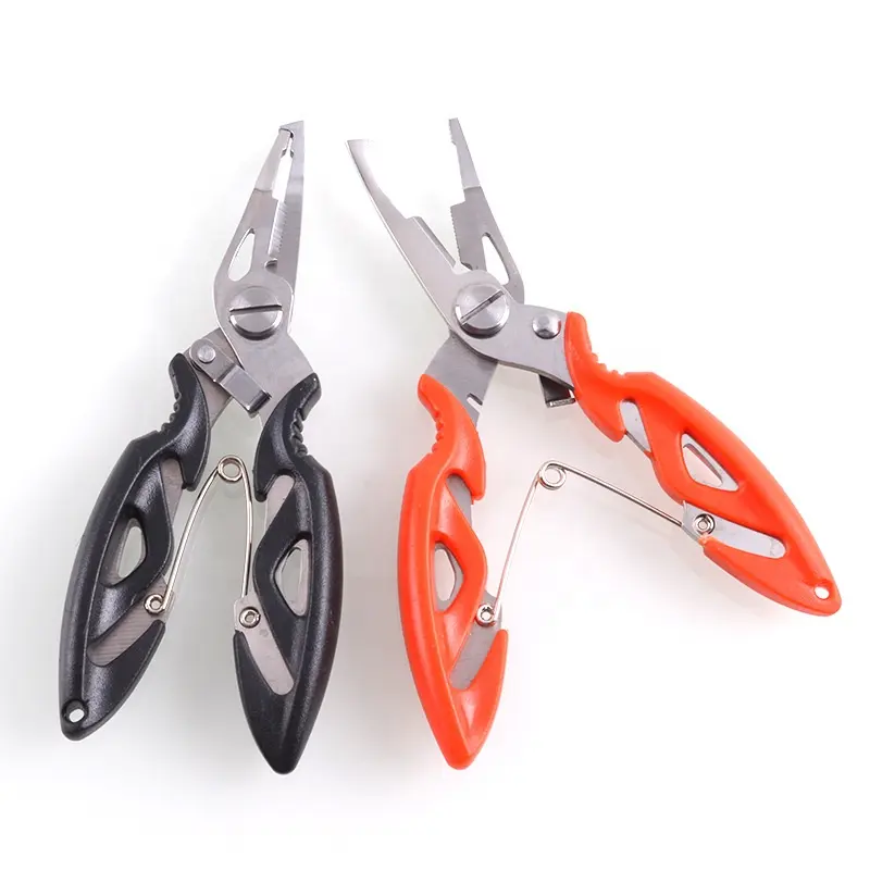 Fishing Pliers Fish Lip Gripper Saltwater Resistant Stainless steel bent noseclipper controller horse line tie hook pliers Tools